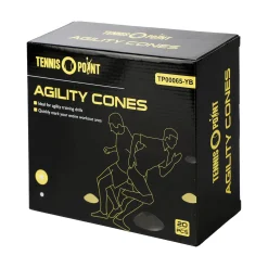 Online 20 Marking Cones - Yellow, Black Coaching Equipment
