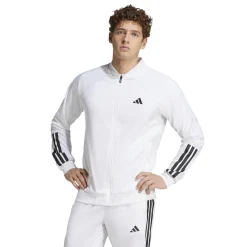 Online 3 Stripes Knit Training Jacket Men - White, Black Jackets