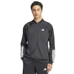 Flash Sale 3 Stripes Knit Training Jacket Men - Black, White Jackets
