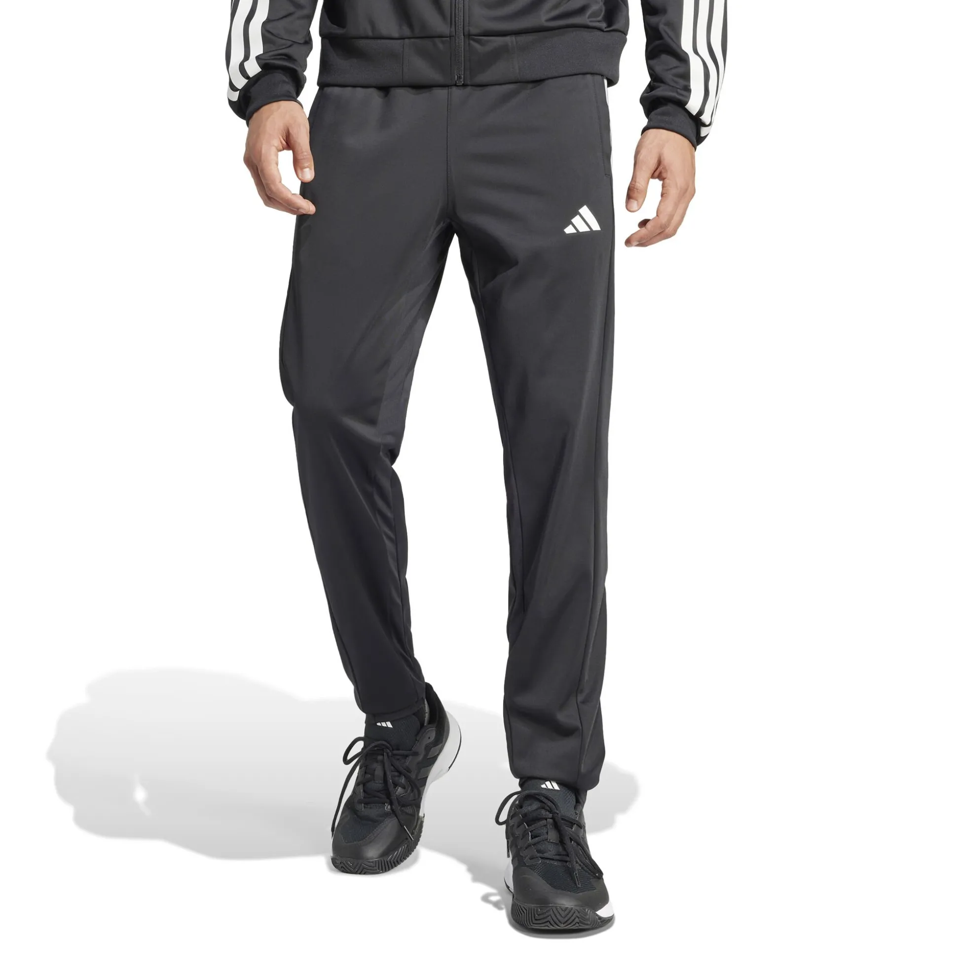 New 3 Stripes Knit Training Pants Men - Black, White Pants