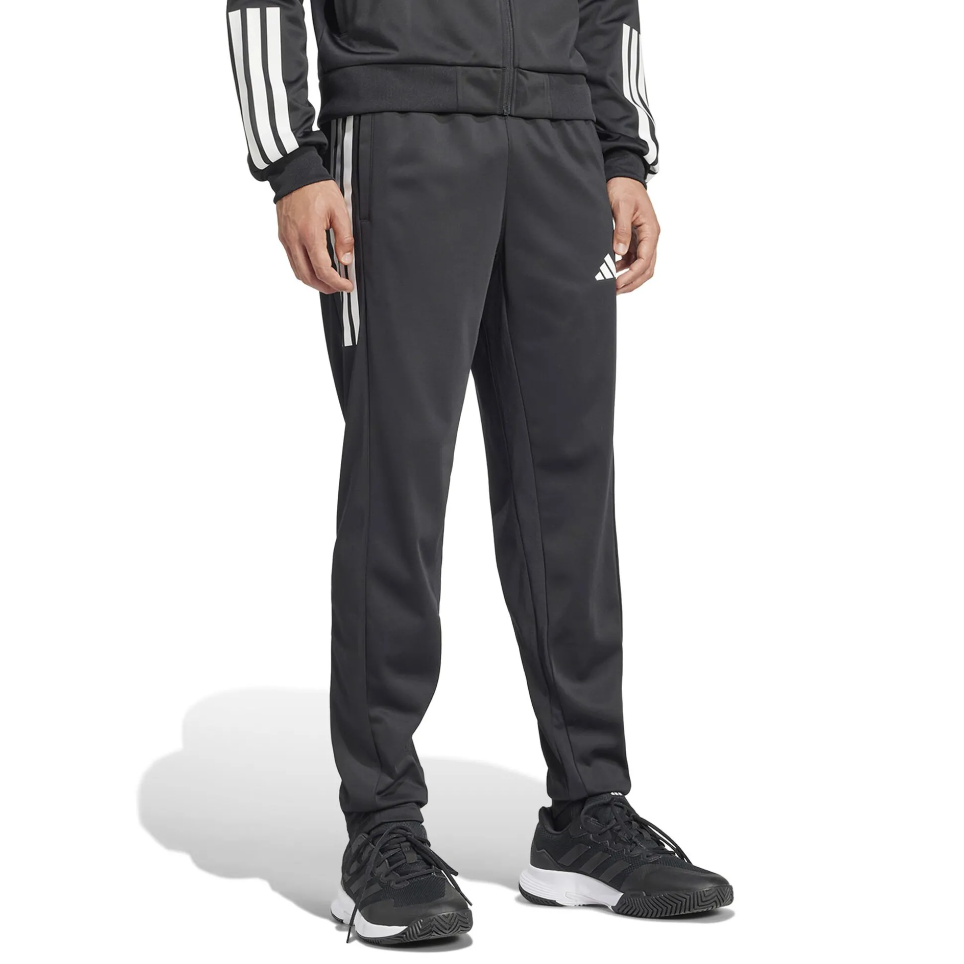 New 3 Stripes Knit Training Pants Men - Black, White Pants
