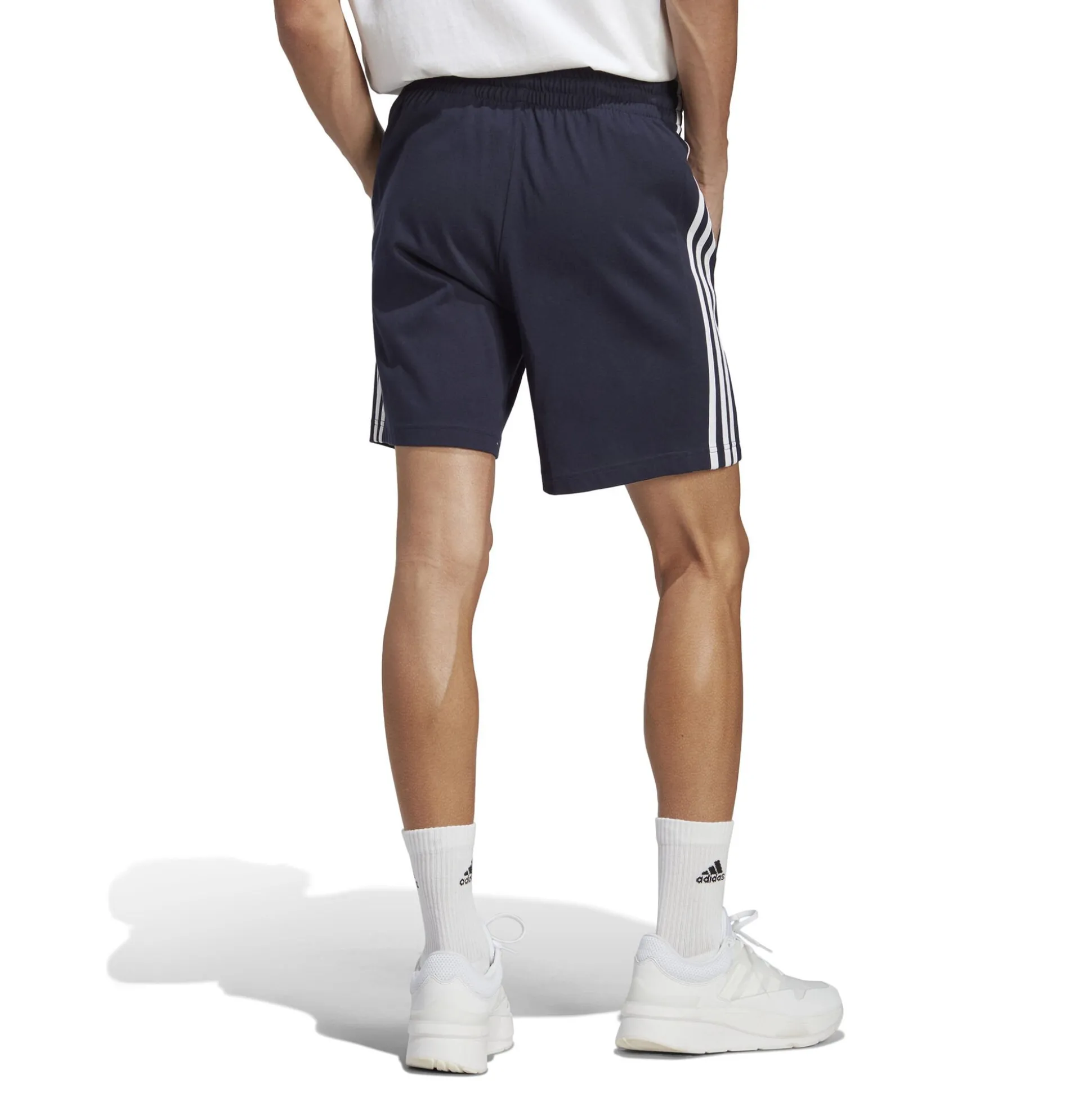 Best 3 Stripes Single Jersey 7 Shorts Men - Dark Blue Shorts