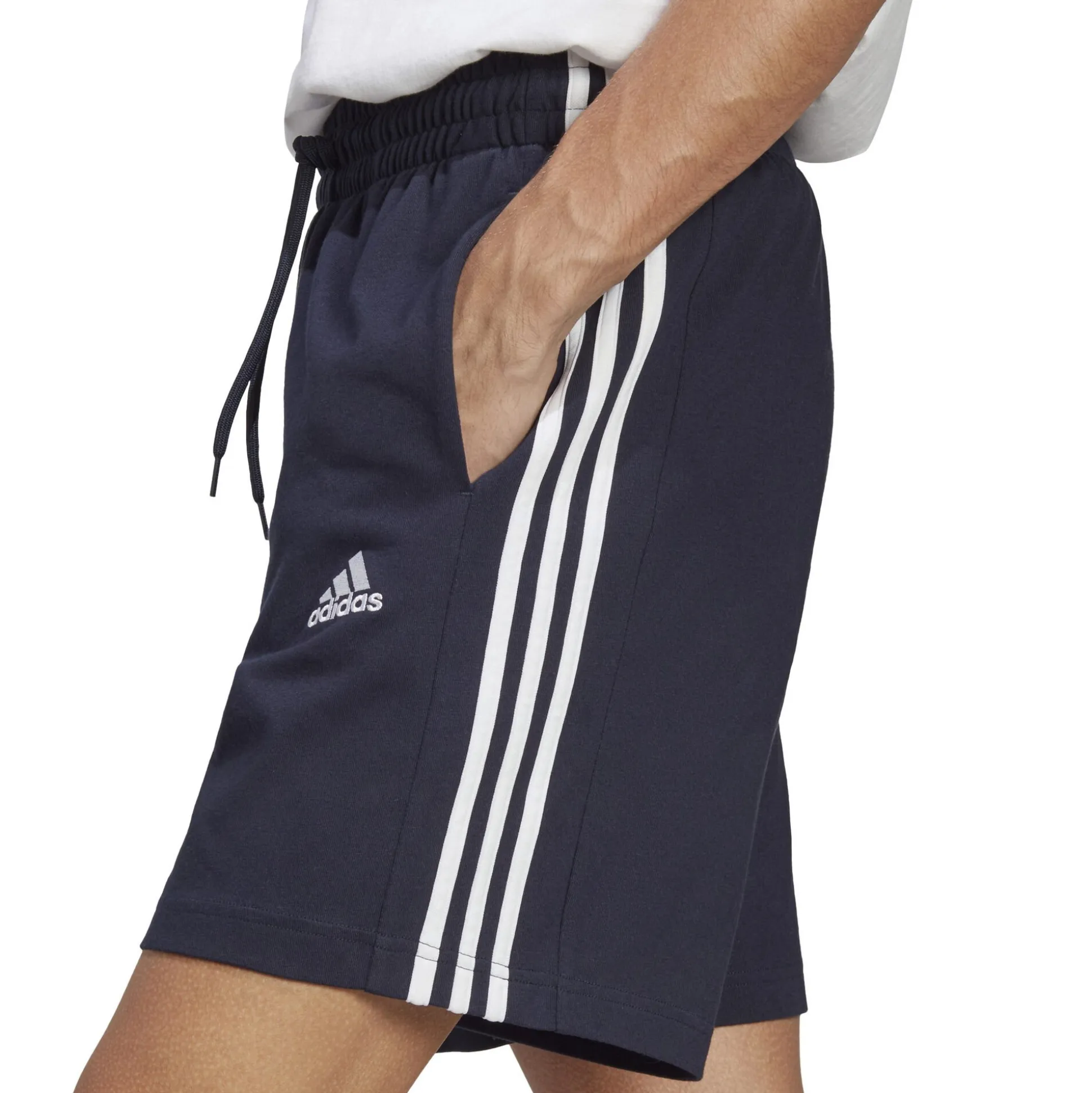 Best 3 Stripes Single Jersey 7 Shorts Men - Dark Blue Shorts