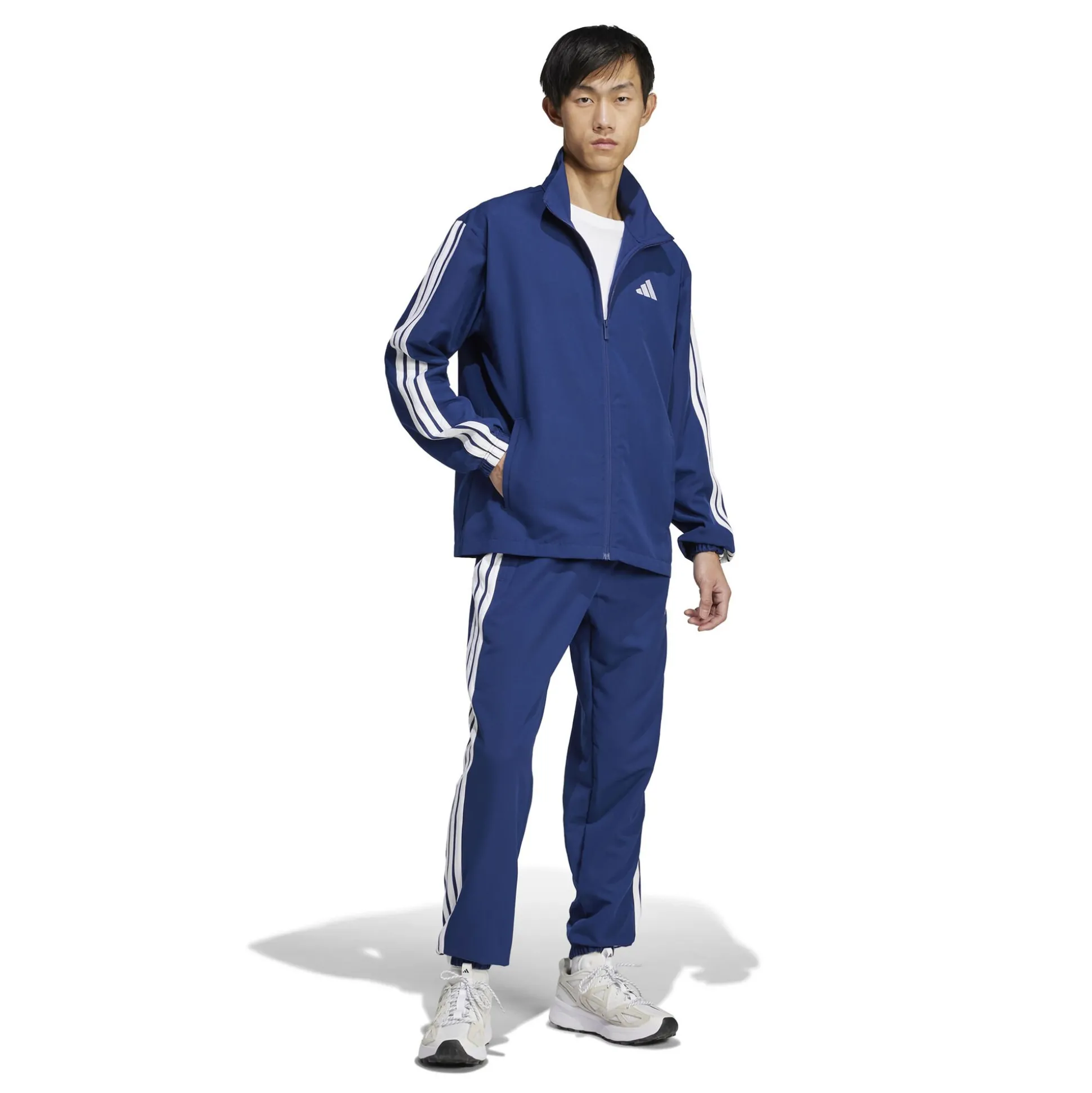 Clearance 3 Stripes Woven Tracksuit Men - Dark Blue Tracksuits