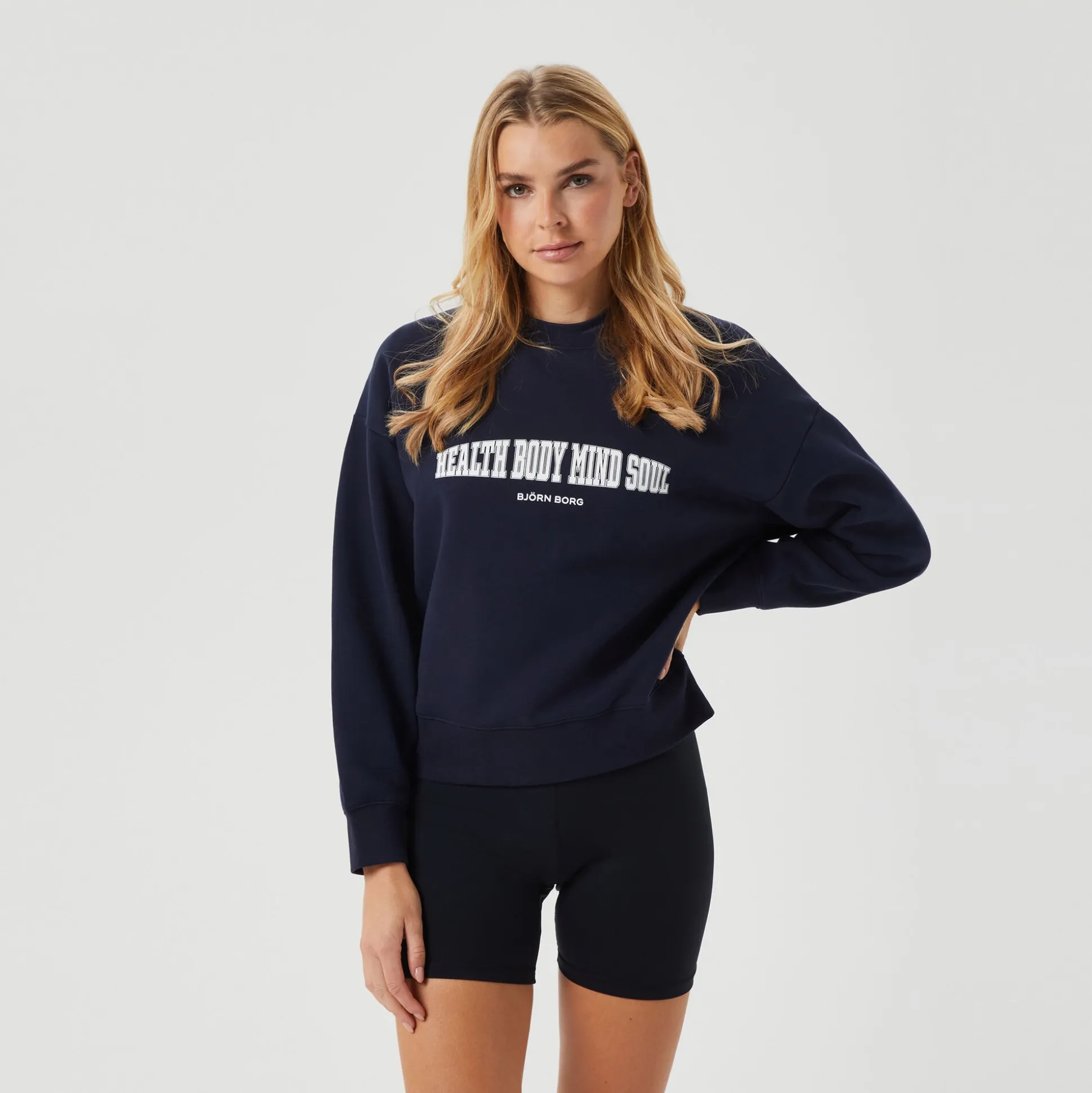 Flash Sale Ace Boyfriend Crew T-Shirt Women - Dark Blue Shirts