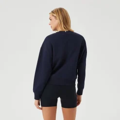 Flash Sale Ace Boyfriend Crew T-Shirt Women - Dark Blue Shirts
