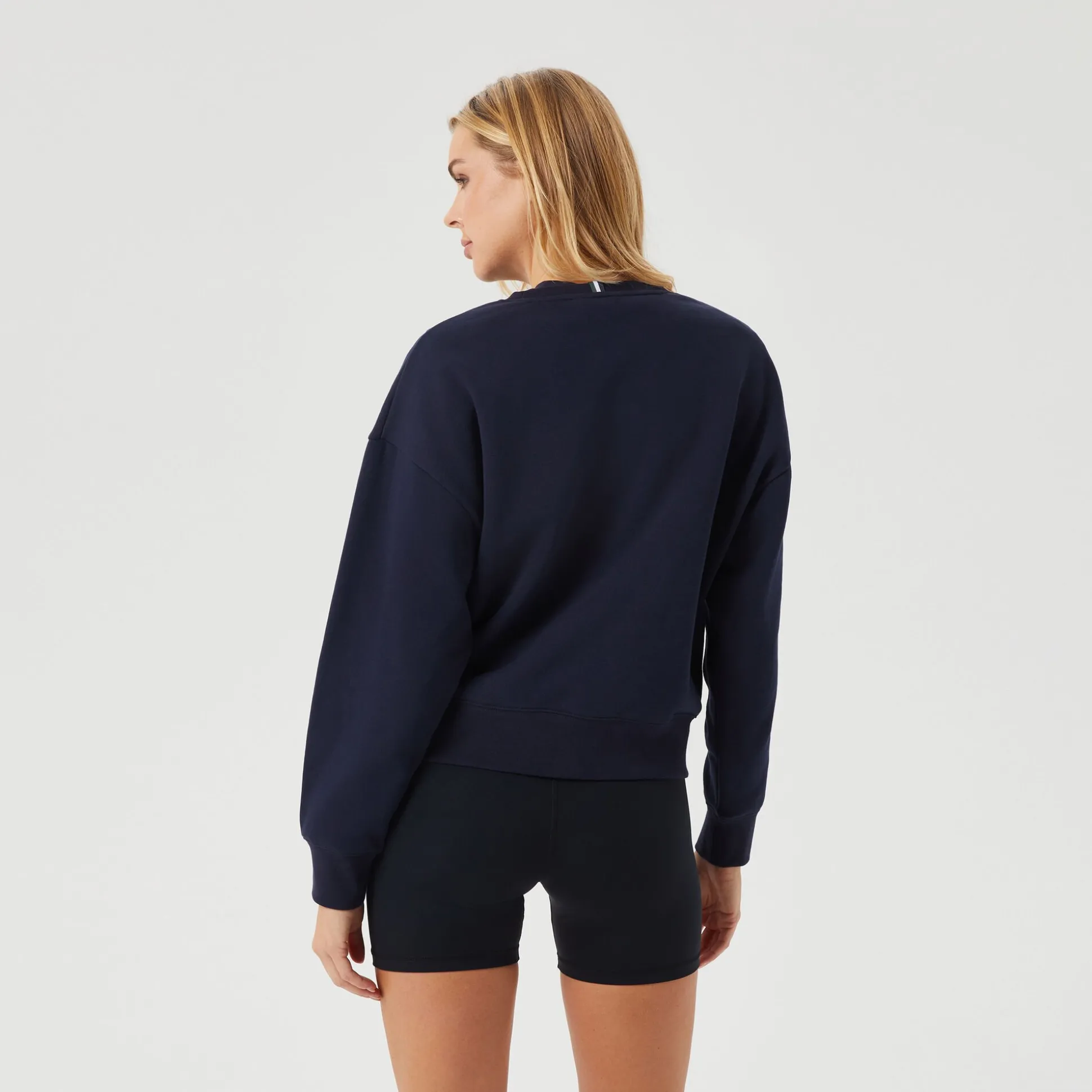 Flash Sale Ace Boyfriend Crew T-Shirt Women - Dark Blue Shirts