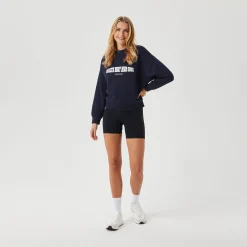Flash Sale Ace Boyfriend Crew T-Shirt Women - Dark Blue Shirts