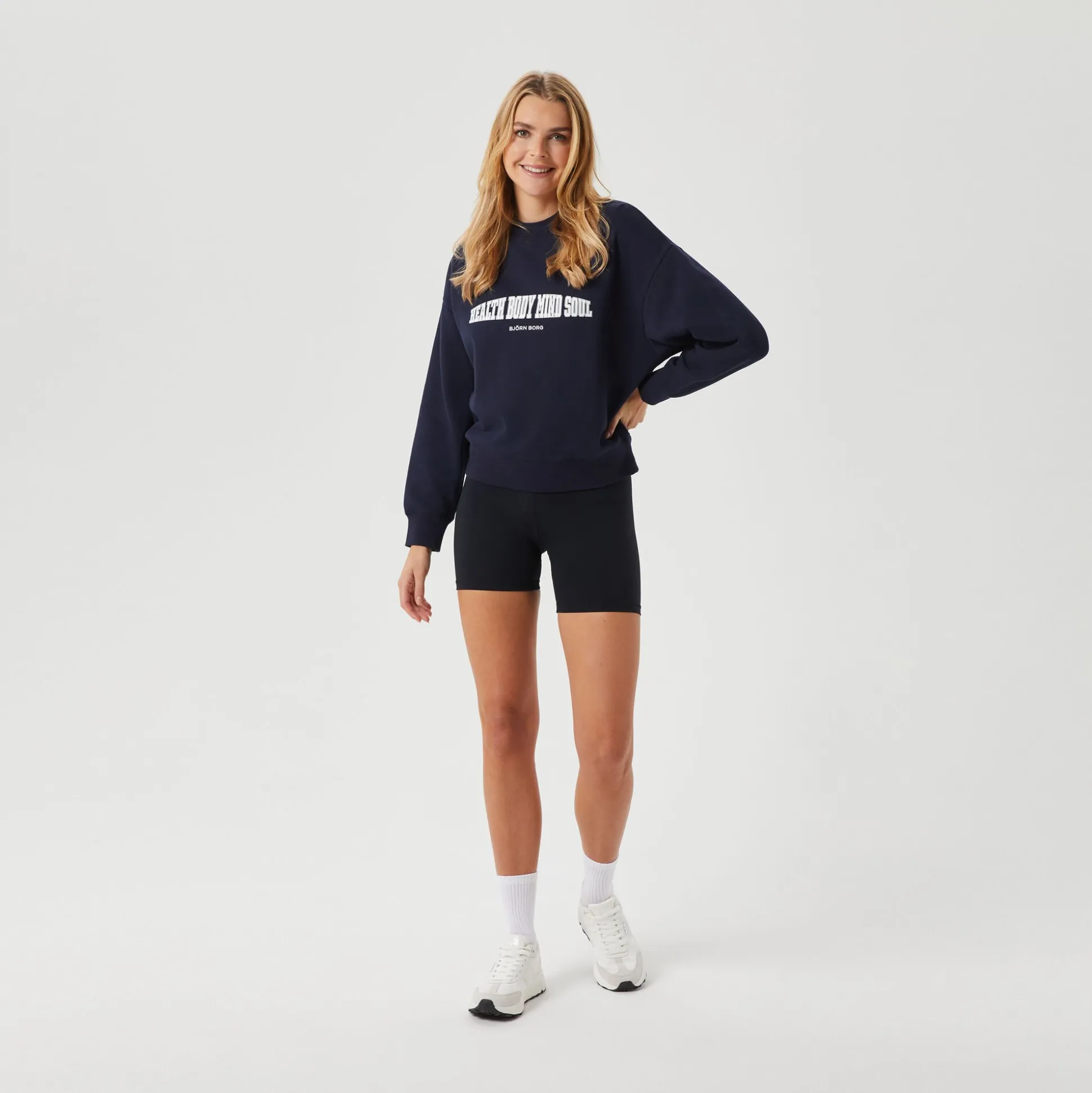 Flash Sale Ace Boyfriend Crew T-Shirt Women - Dark Blue Shirts