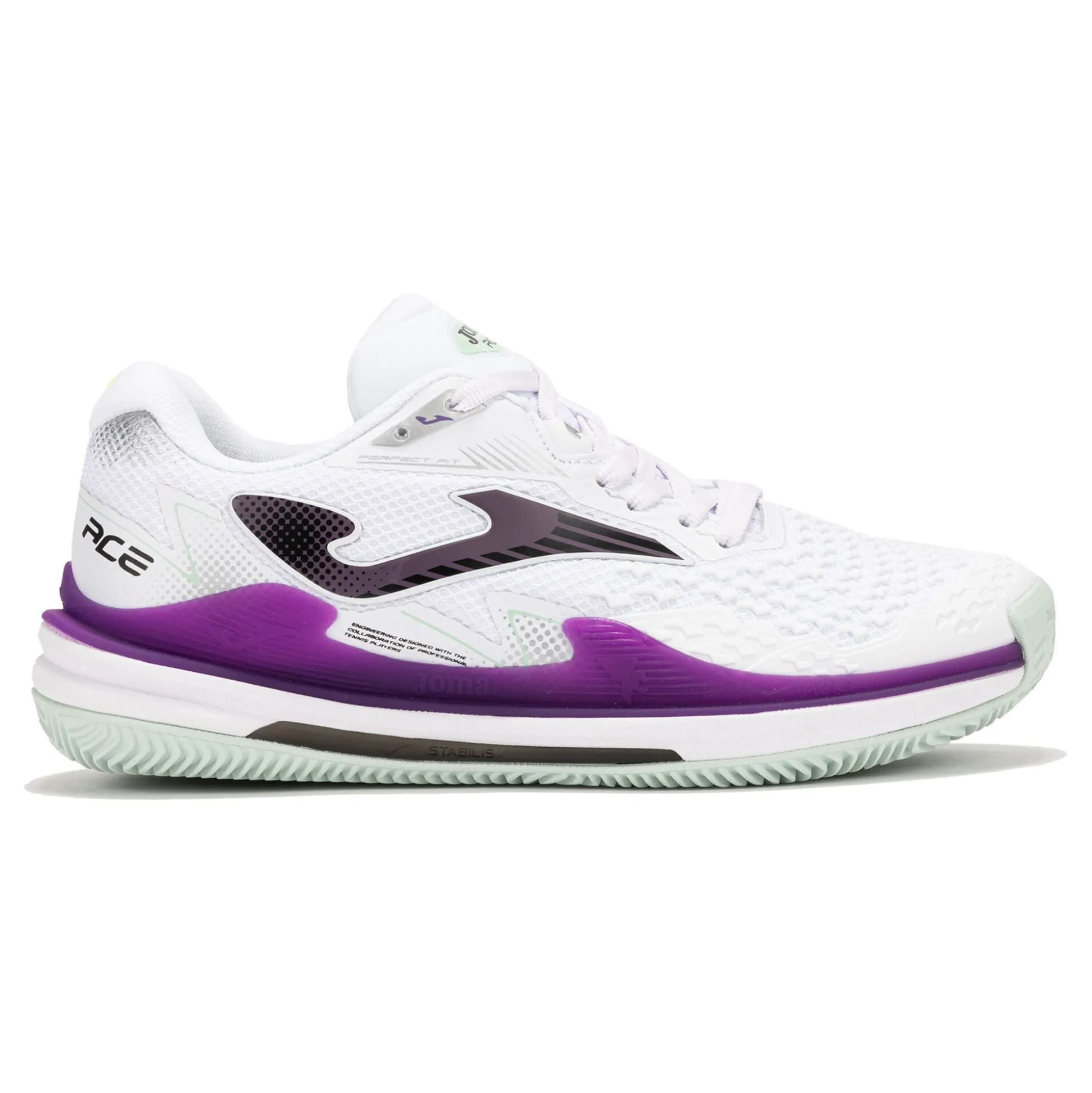 Outlet Ace Clay Court Shoe Women - White, Violet Clay Court Shoes