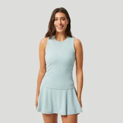 Online Ace Rib Pocket Tank Top Women - Light Blue Tops