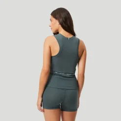 Sale Ace Rib Pocket Tank Top Women - Dark Green Tops