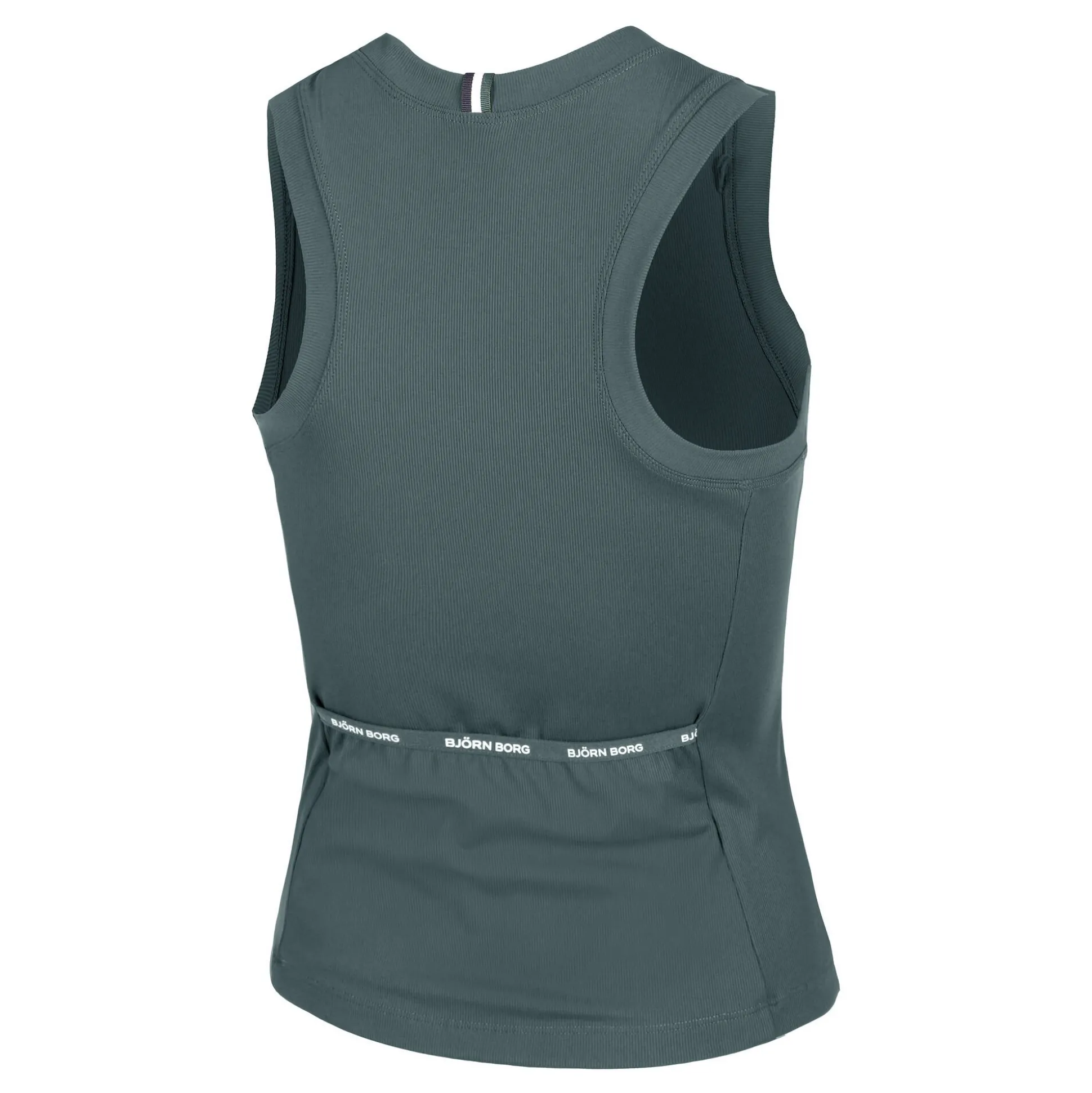 Sale Ace Rib Pocket Tank Top Women - Dark Green Tops