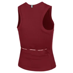 Store Ace Rib Pocket Tank Top Women - Dark Red Tops