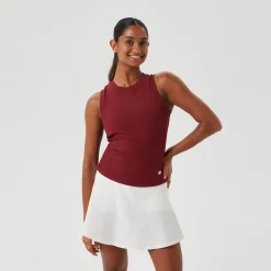 Store Ace Rib Pocket Tank Top Women - Dark Red Tops