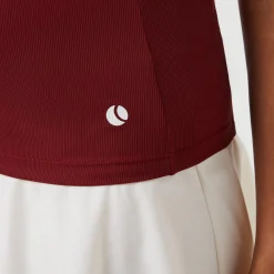 Store Ace Rib Pocket Tank Top Women - Dark Red Tops