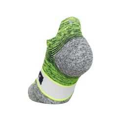 Online AD Run Cushion No Show Running Socks - Neon Yellow, Grey Running Clothing