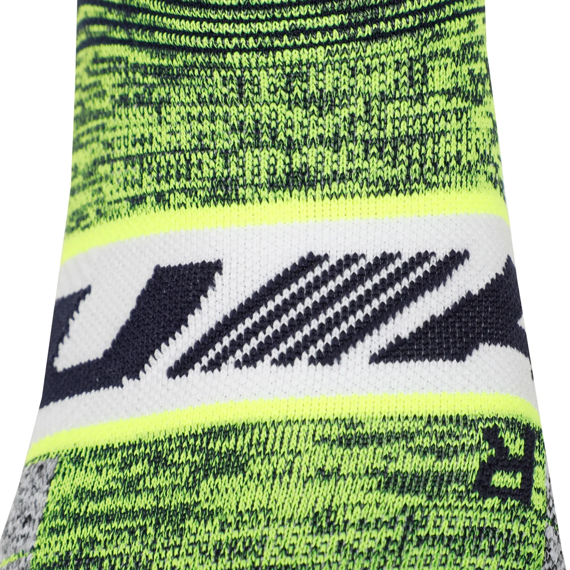 Online AD Run Cushion No Show Running Socks - Neon Yellow, Grey Running Clothing