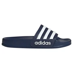 Shop Adilette Shower Slippers Kids - Dark Blue, White Casual Shoes