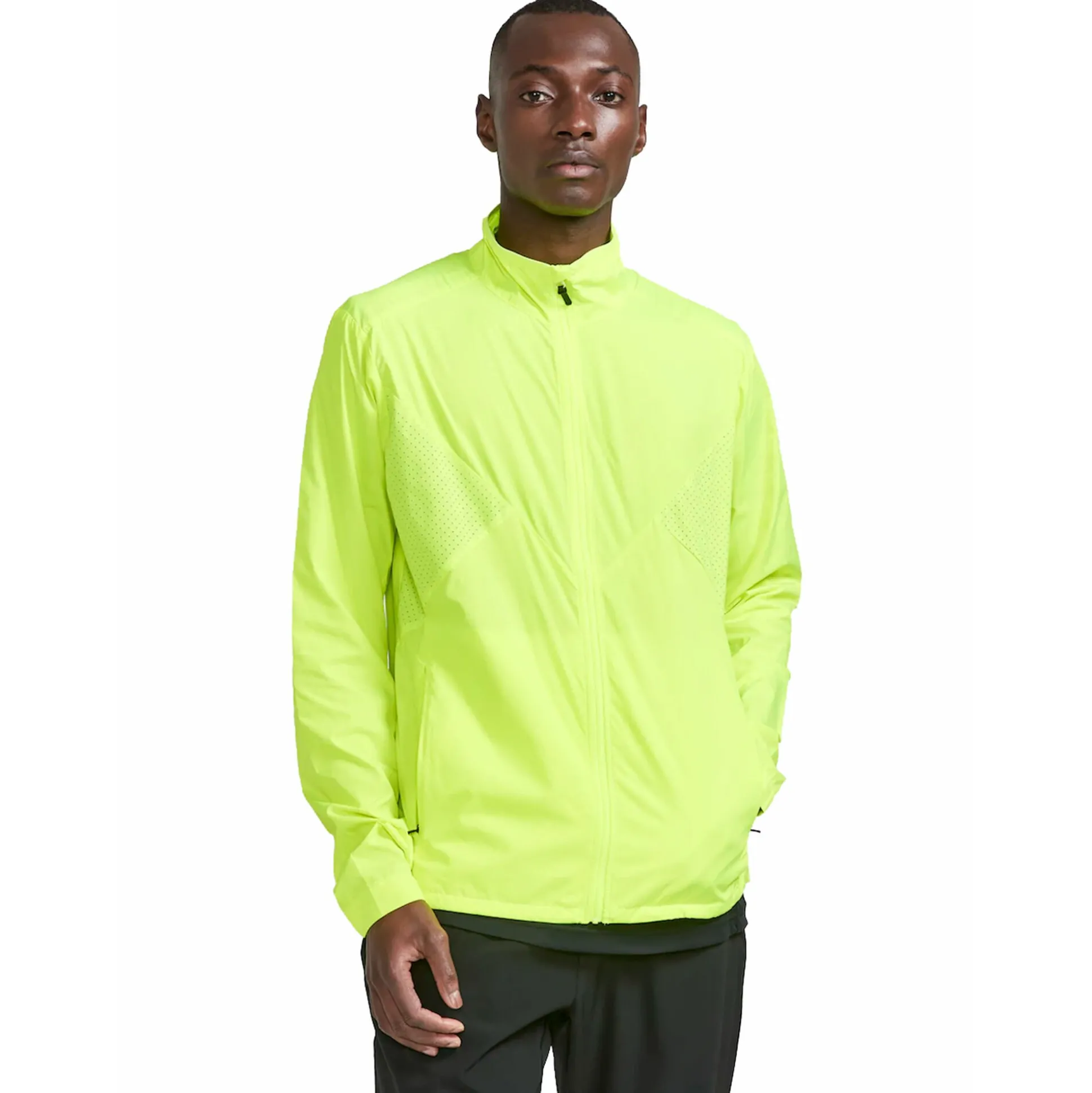 Outlet ADV Essence Wind Running Jacket Men - Neon Yellow Running Clothing