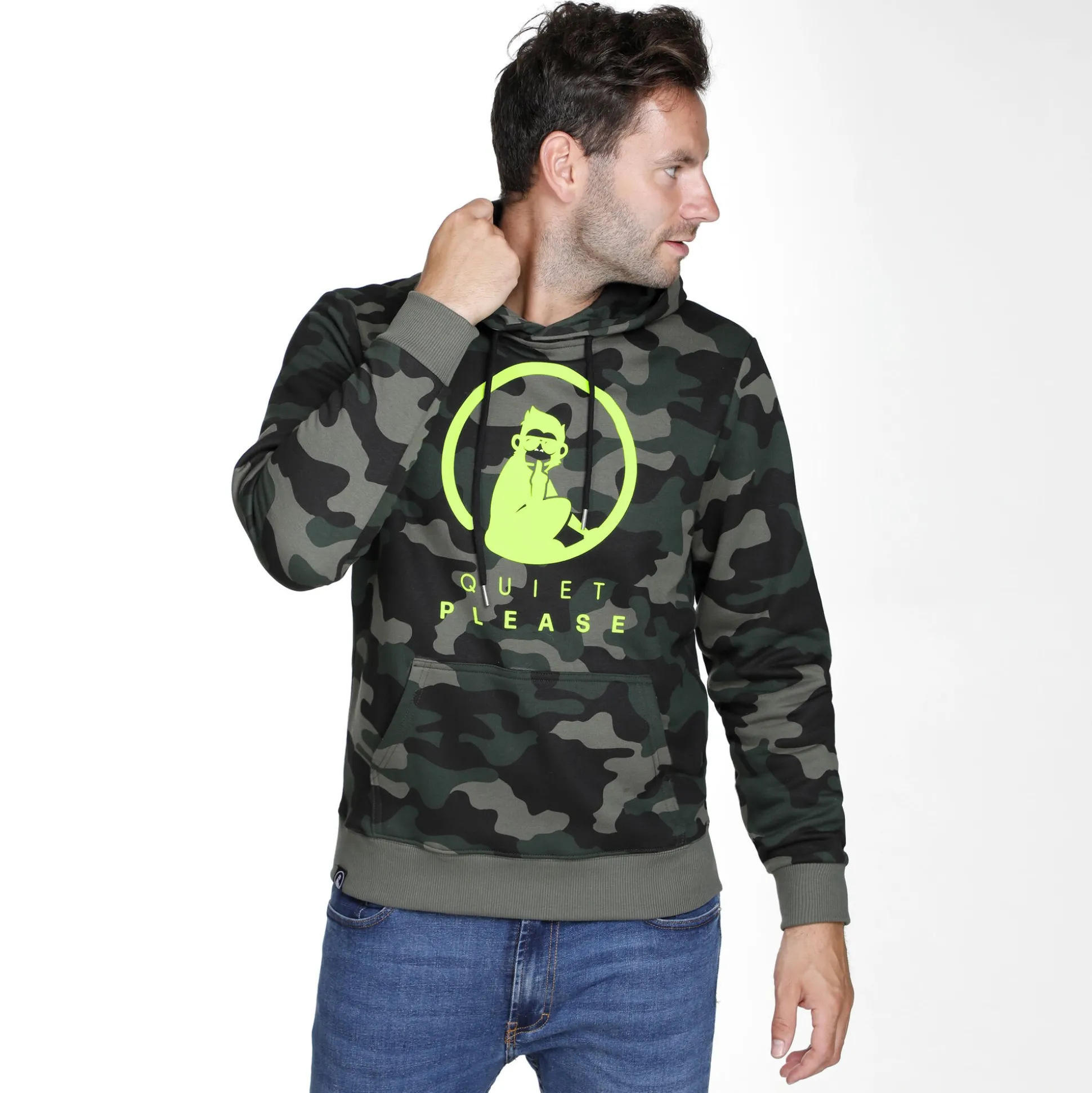 Shop Advantage Logo Hoody Men - Khaki, Olive Hoodies & Sweaters