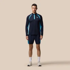 Discount Aeromesh 1/4 Zip Long Sleeve Men - Dark Blue Shirts