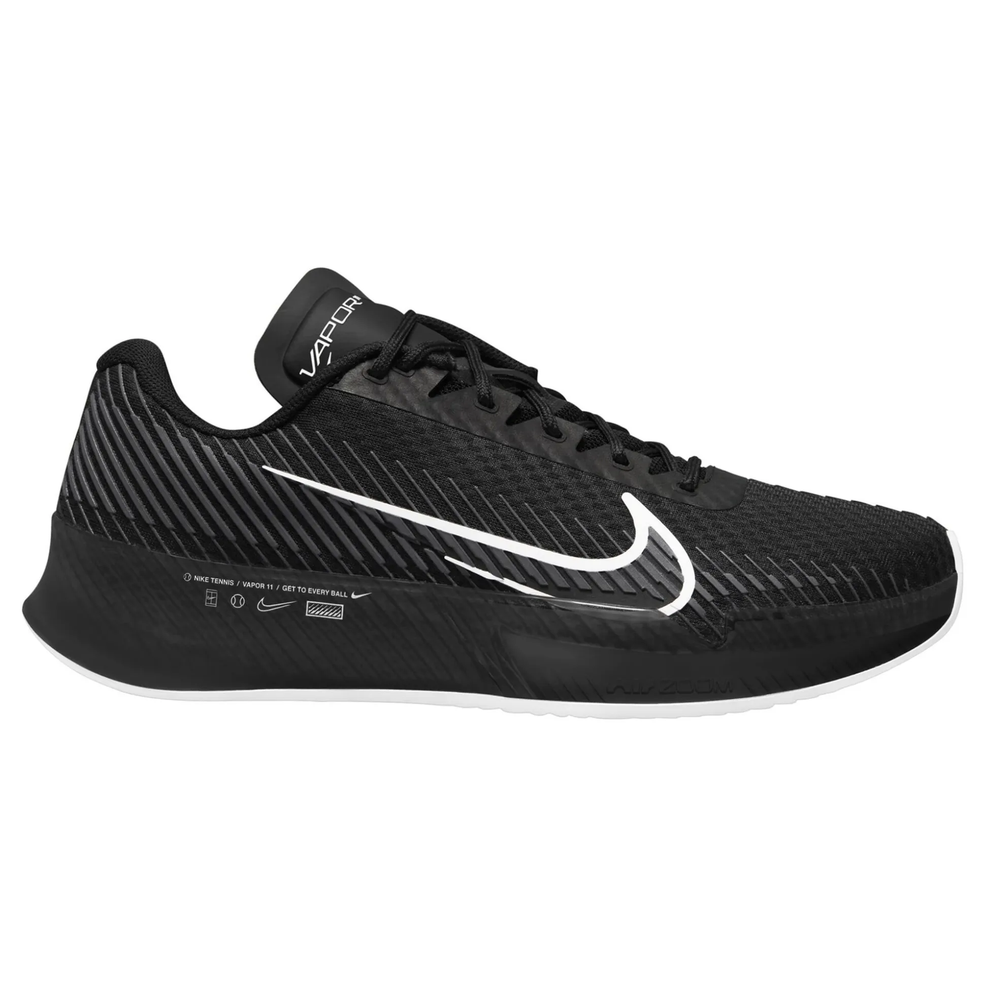 Best Sale Air Zoom Vapor 11 Clay Court Shoe Men - Black, White Clay Court Shoes