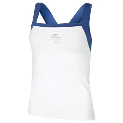 Shop Alas Tank Top Women - White, Blue Tops