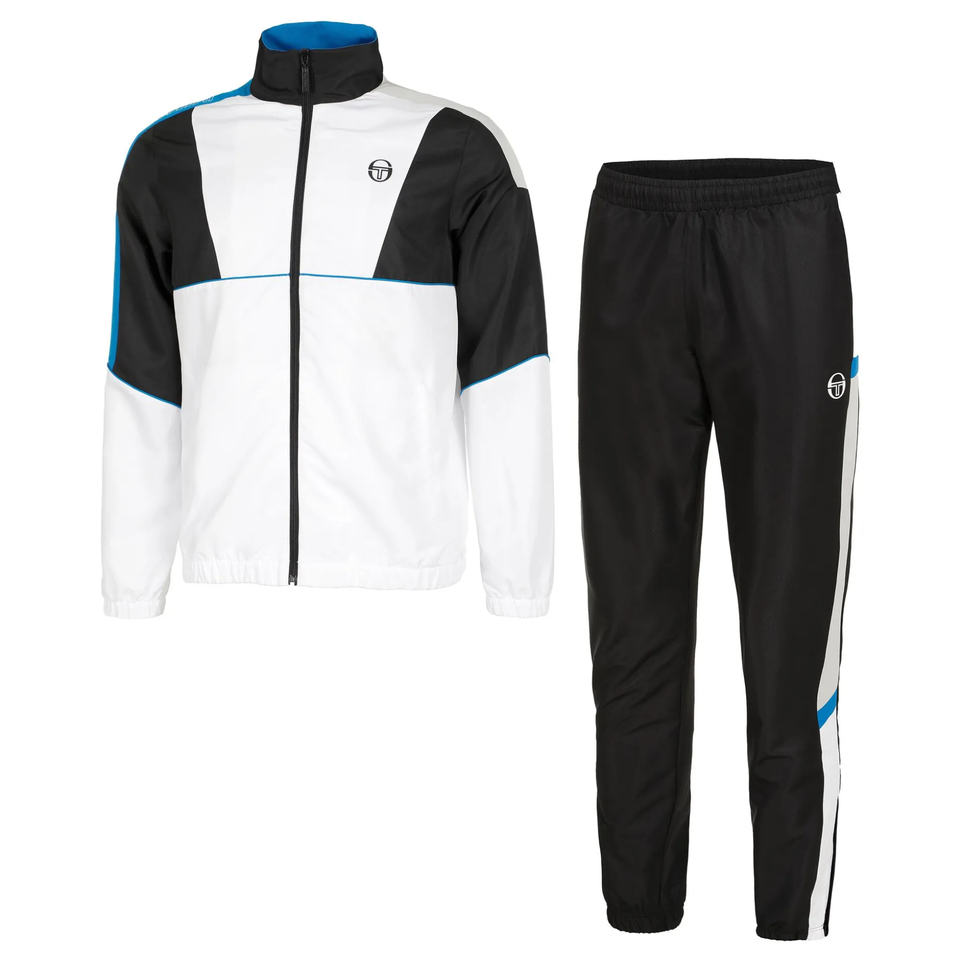 Hot Alettone Tracksuit Men - Dark Blue, White Tracksuits