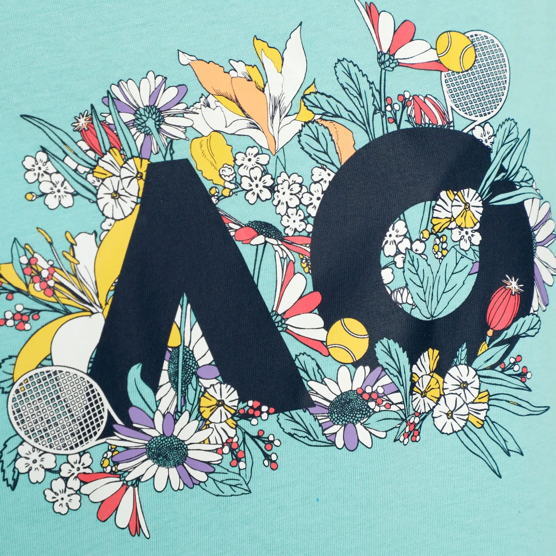 Cheap AO Floral Logo T-Shirt Women - Turquoise, Multicoloured Shirts