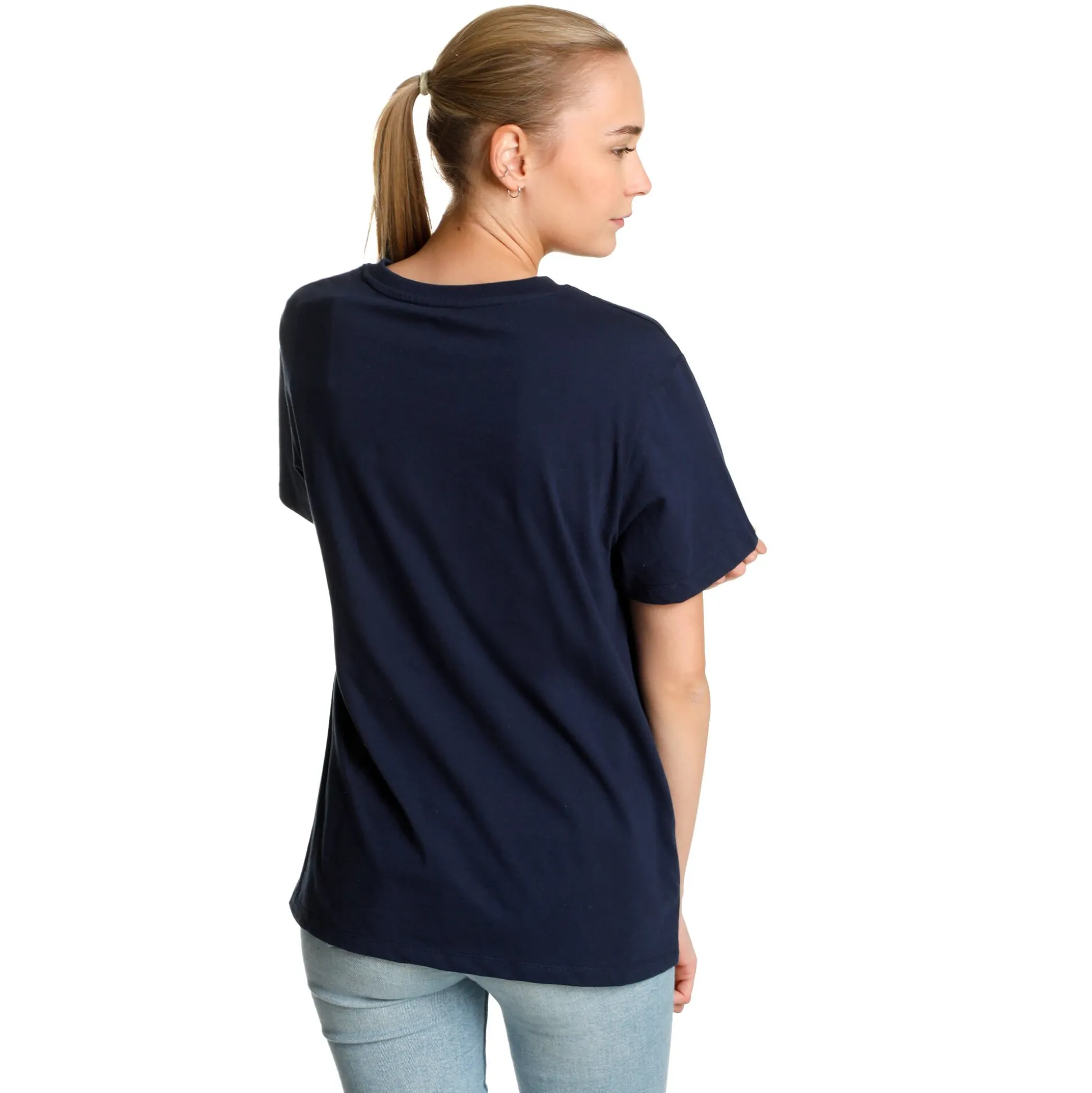 New AO Round Logo T-Shirt Women - Dark Blue, Blue Shirts