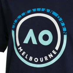 New AO Round Logo T-Shirt Women - Dark Blue, Blue Shirts