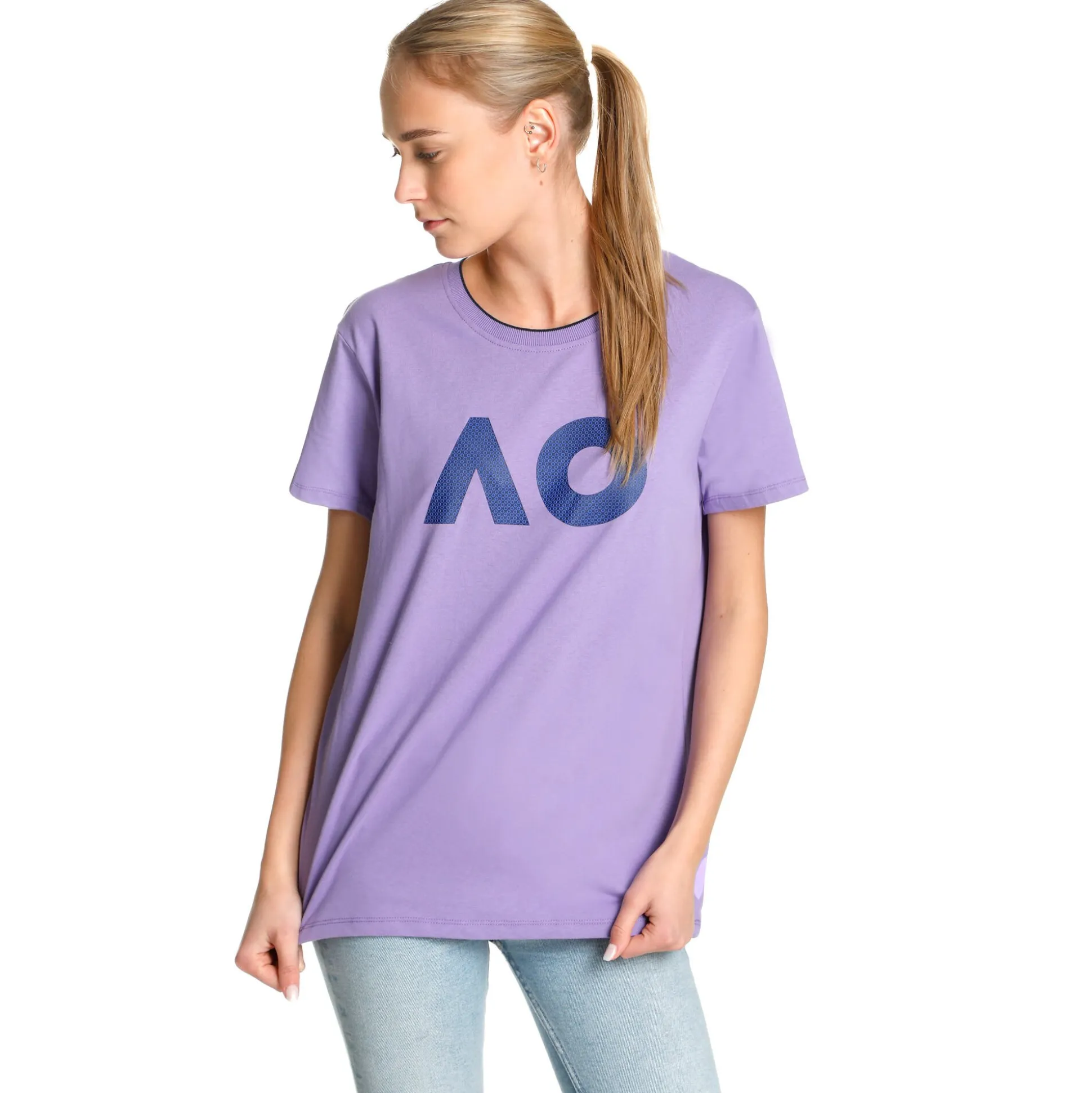 Clearance AO Stack Print Core Logo T-Shirt Women - Shirts