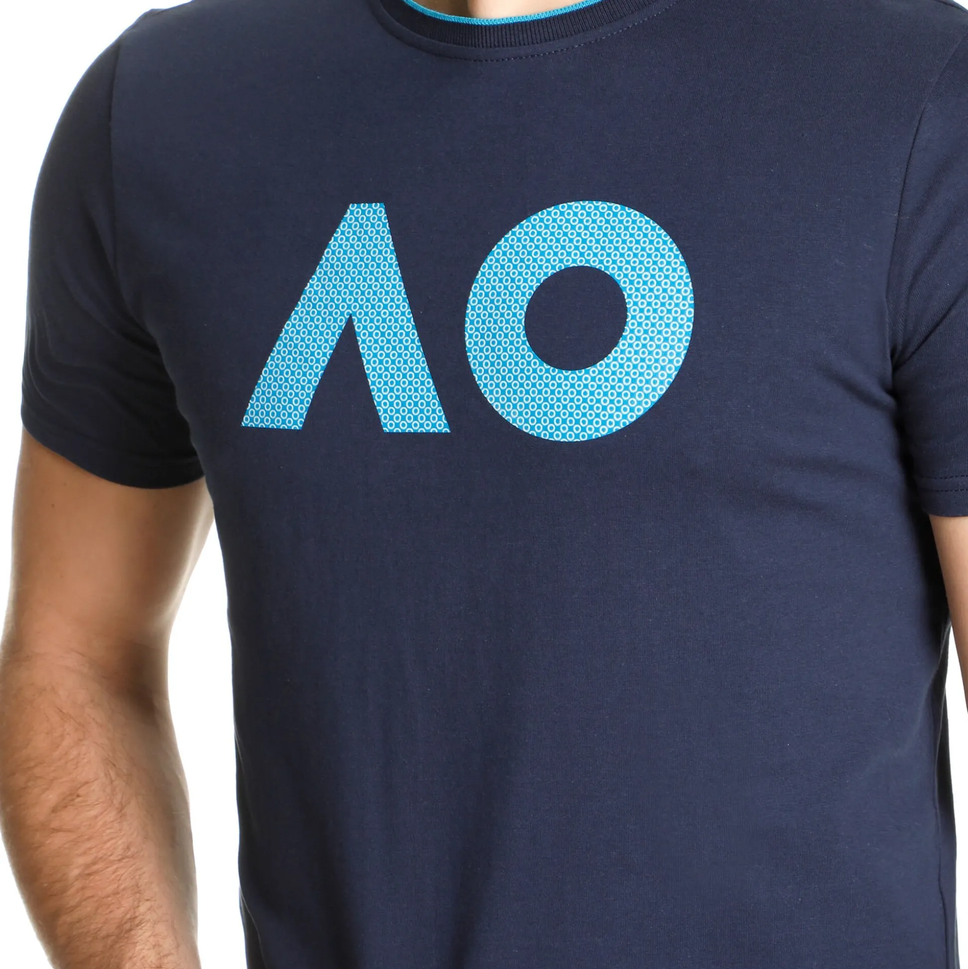 Best AO Stack Print Core Logo T-Shirt Men - Dark Blue, Blue Shirts