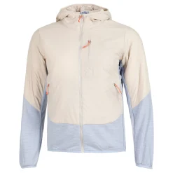 Best Ascent Hybrid Insulated Running Jacket Women - Beige, Light Blue Running Clothing