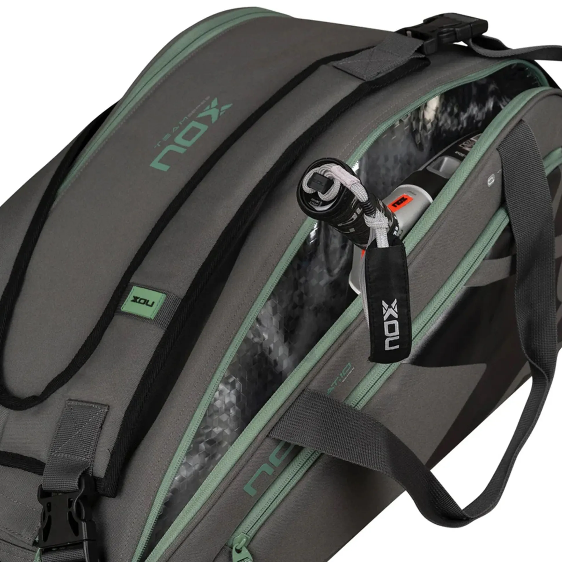 Cheap AT10 Team Padel Racket Bag - Grey, Black Bags