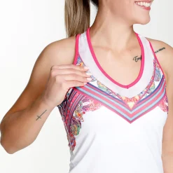 Discount Athens Tank Top Women - White, Multicoloured Tops