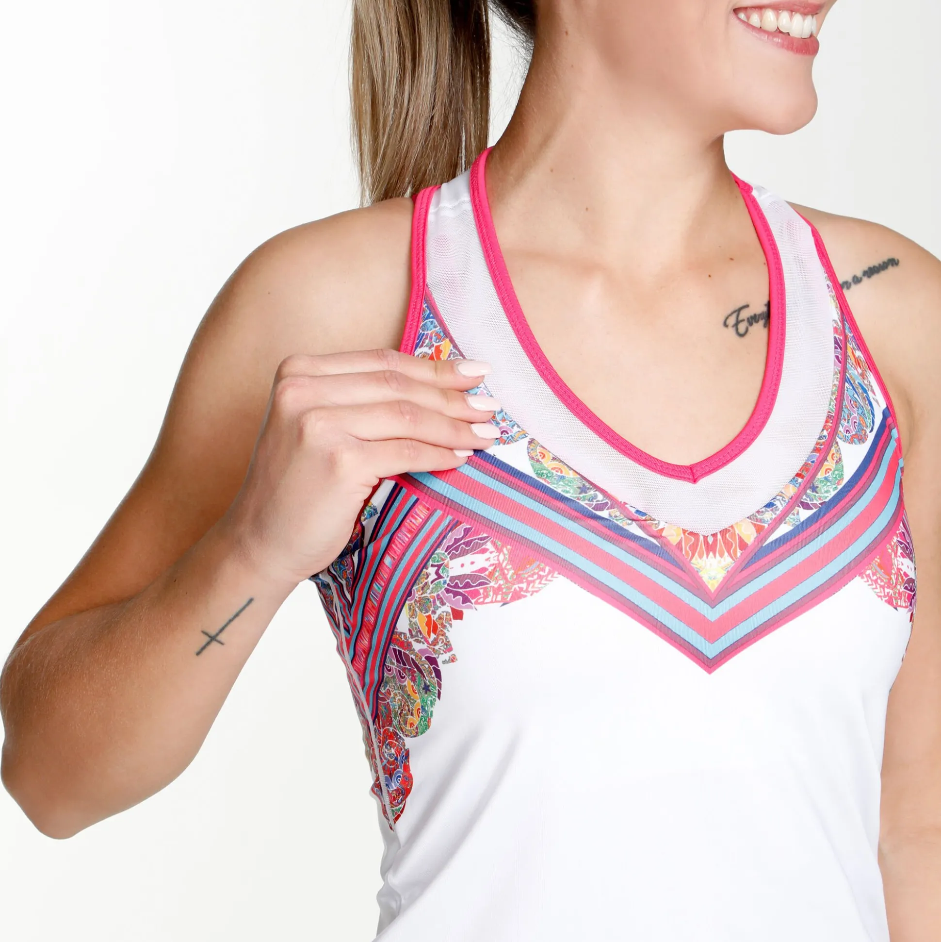 Discount Athens Tank Top Women - White, Multicoloured Tops
