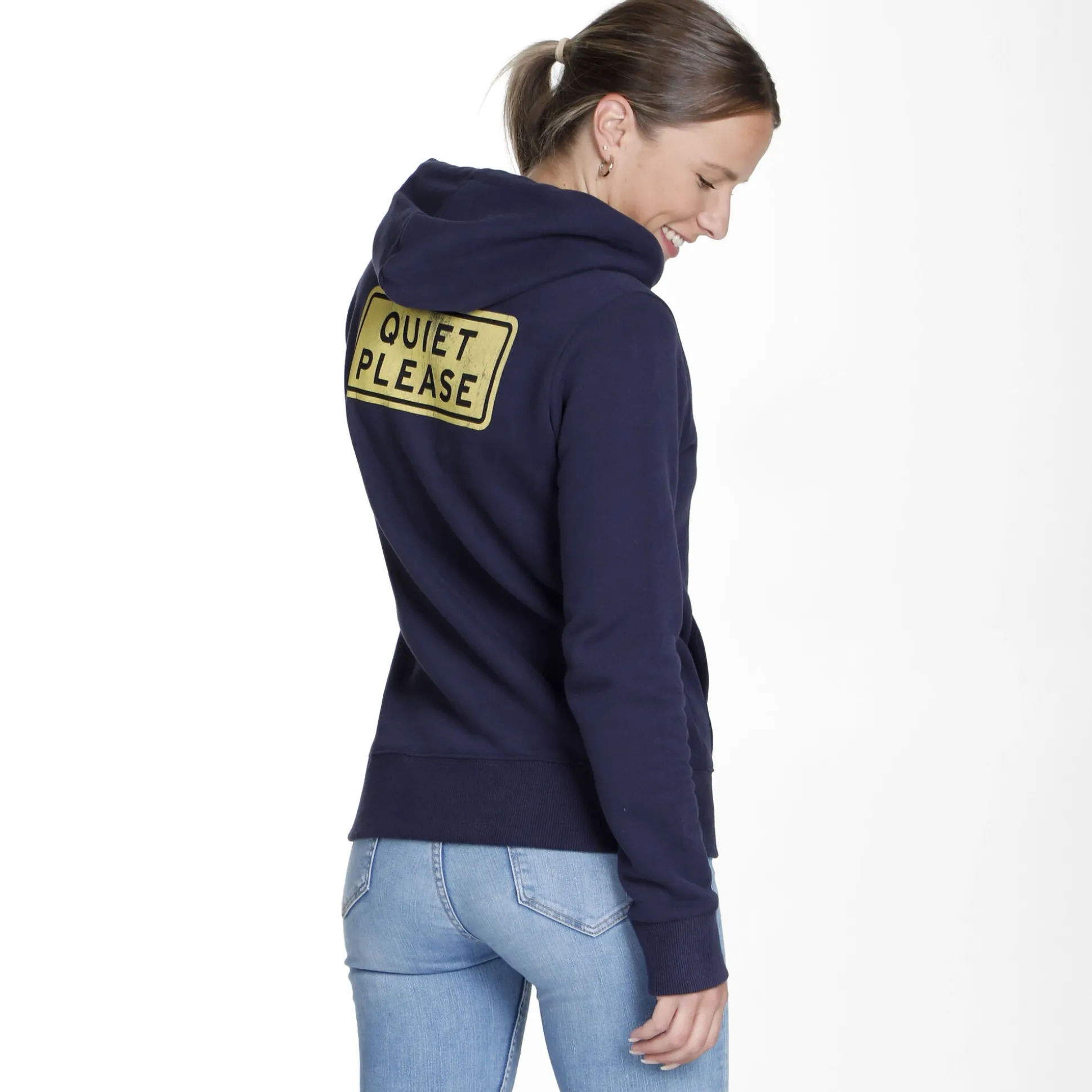 Cheap Australia Road Sign Hoody Women - Dark Blue, Yellow Hoodies & Sweaters