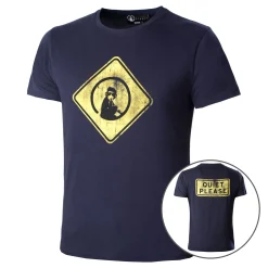 Online Australia Road Sign T-Shirt Men - Dark Blue, Yellow Shirts