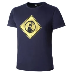 Online Australia Road Sign T-Shirt Men - Dark Blue, Yellow Shirts