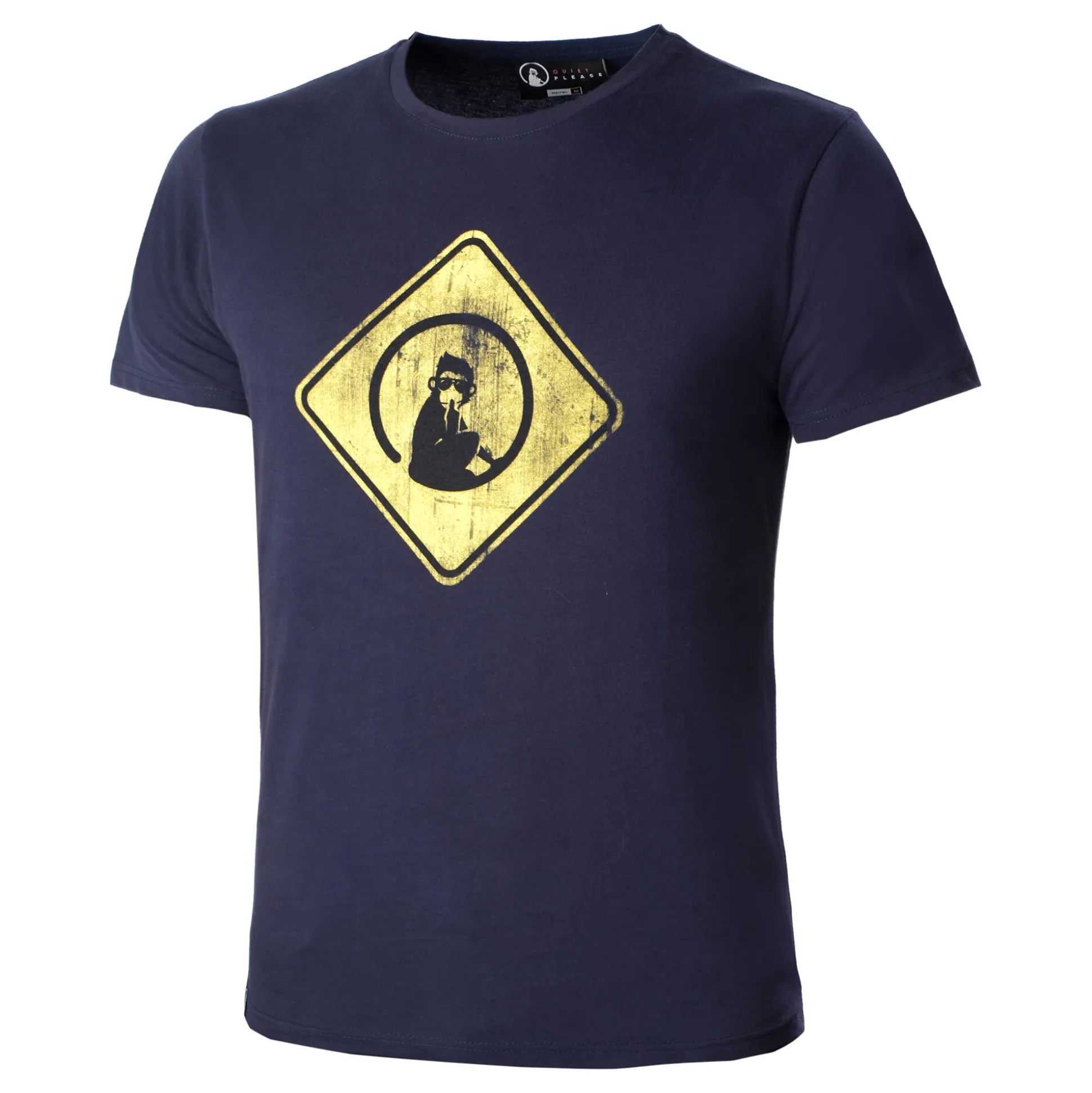 Online Australia Road Sign T-Shirt Men - Dark Blue, Yellow Shirts