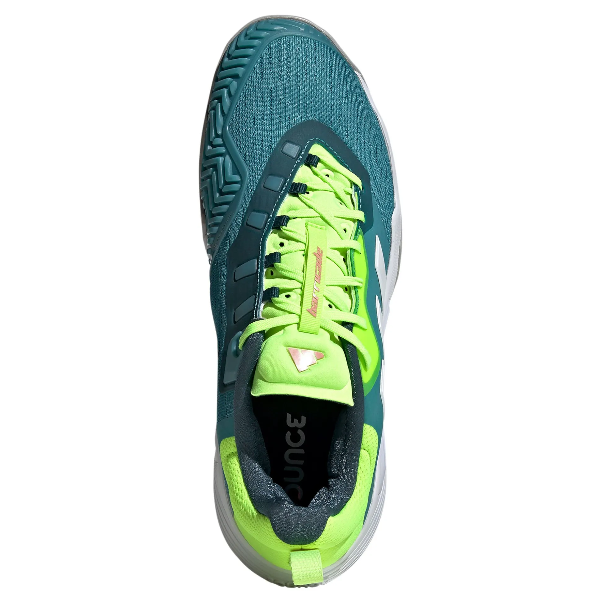 Store Barricade Clay Court Shoe Men - Petrol, Neon Green Clay Court Shoes