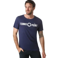 Shop Basic Cotton T-Shirt Men - Dark Blue, White Shirts