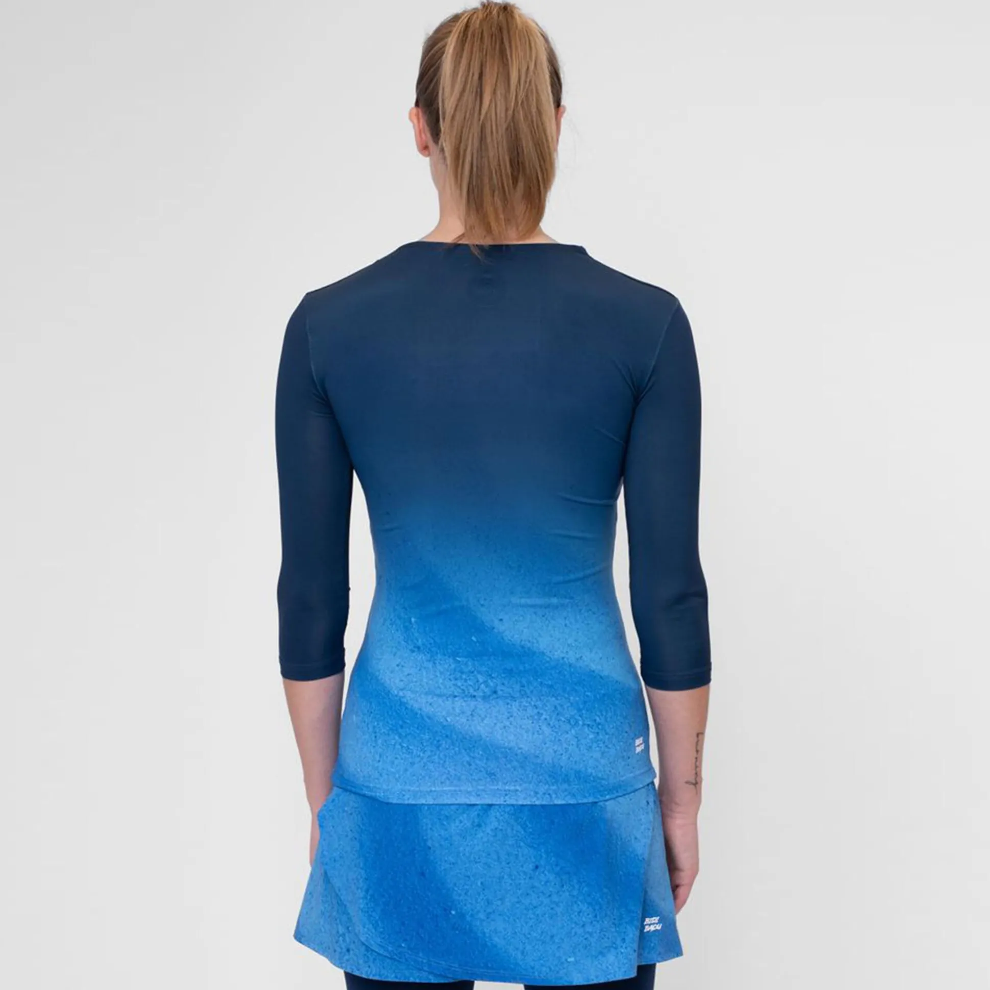Shop Beach Spirit V-Neck Long Sleeve Women - Dark Blue, Blue Shirts