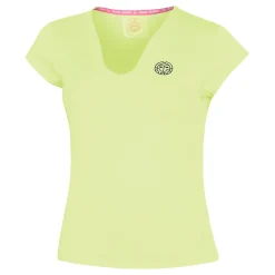 Best Sale Beach Spirit V-Neck T-Shirt Women - Neon Yellow Shirts