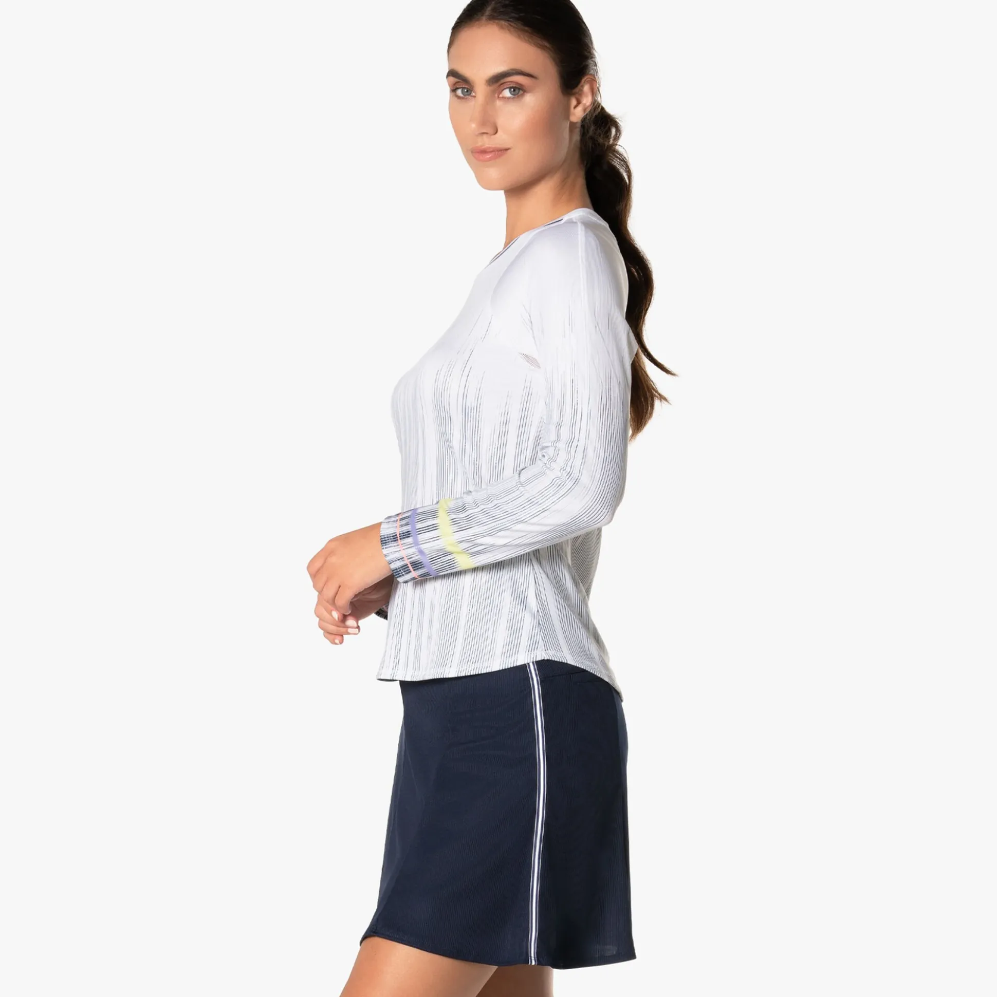 Outlet Between The Lines Long Sleeve Women - White Shirts
