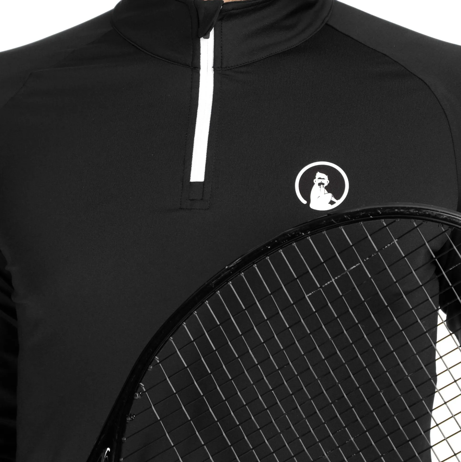 Flash Sale Big Serve 1/4 Zip Long Sleeve Men - Black, White Shirts