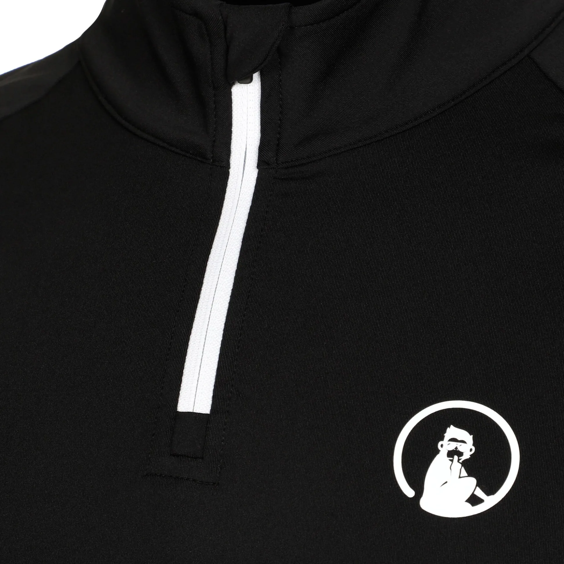 Flash Sale Big Serve 1/4 Zip Long Sleeve Men - Black, White Shirts