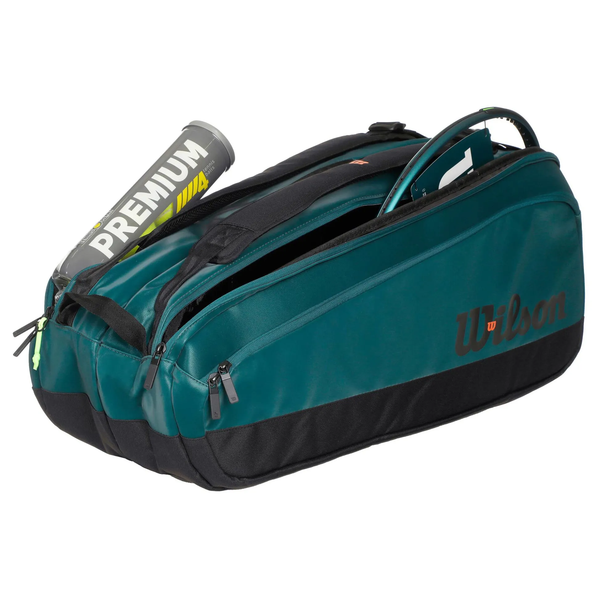 Fashion Blade Super Tour Racket Bag 9 Pack - Petrol, Black Racket Bags
